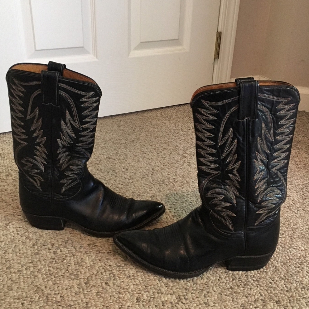 Justin Black 🌈 Rainbow Stitched 🌈 Cowboy Boots